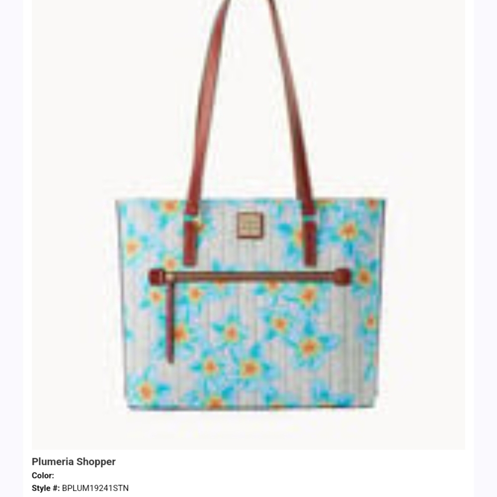 Dooney & Bourke Plumeria Shopper Tote - Blue Floral